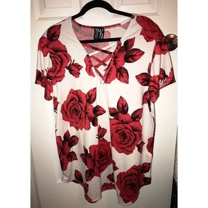 Red Rose Long Tee